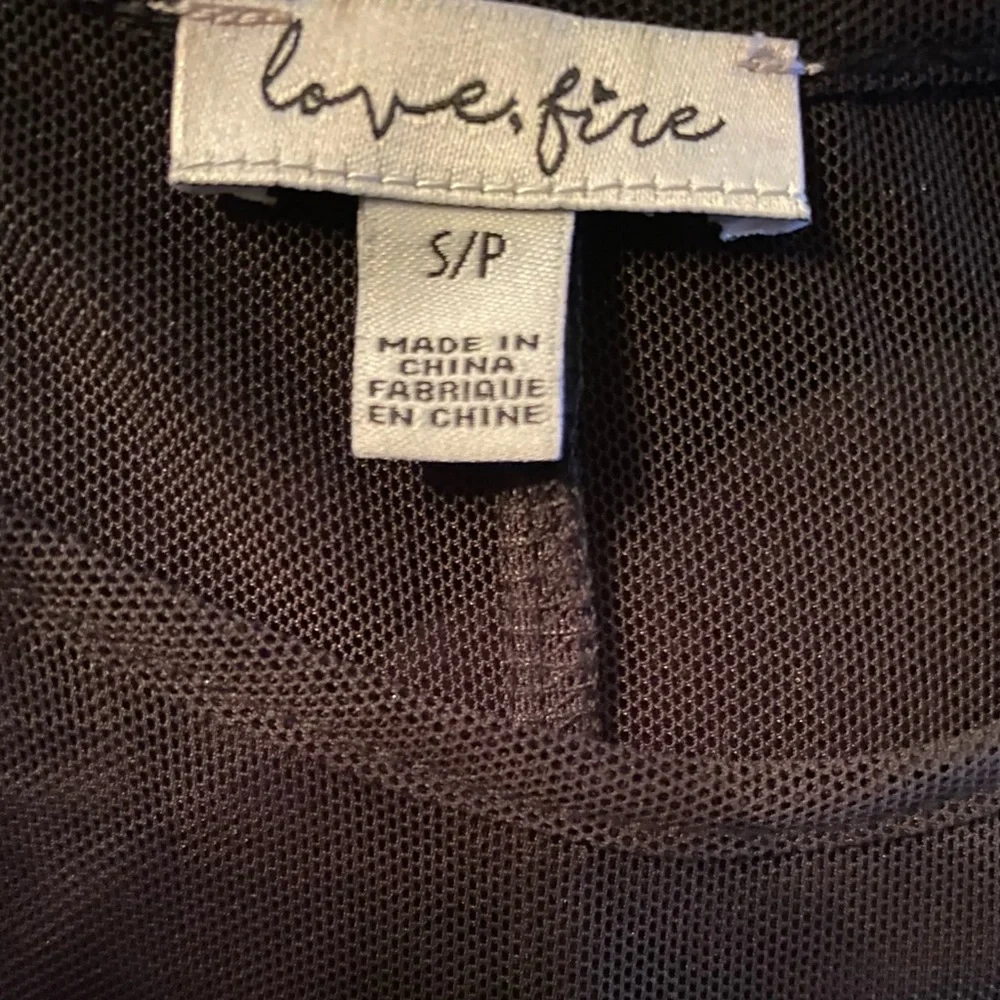 Beautiful Sheer Little Black Dress with Red Roses - Picture 5 of 7